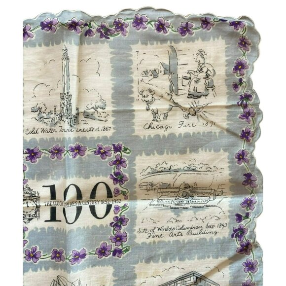 3 Vintage Handkerchiefs Mayfield Memphis Tennessee Florida Chicago MCM Souvenir - Picture 4 of 16